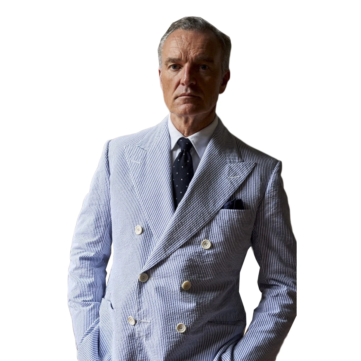 Abito da sposa da uomo a righe gessate Blazer smoking con risvolto con visiera abbigliamento da sposo per cappotto doppiopetto da lavoro personalizza solo giacca