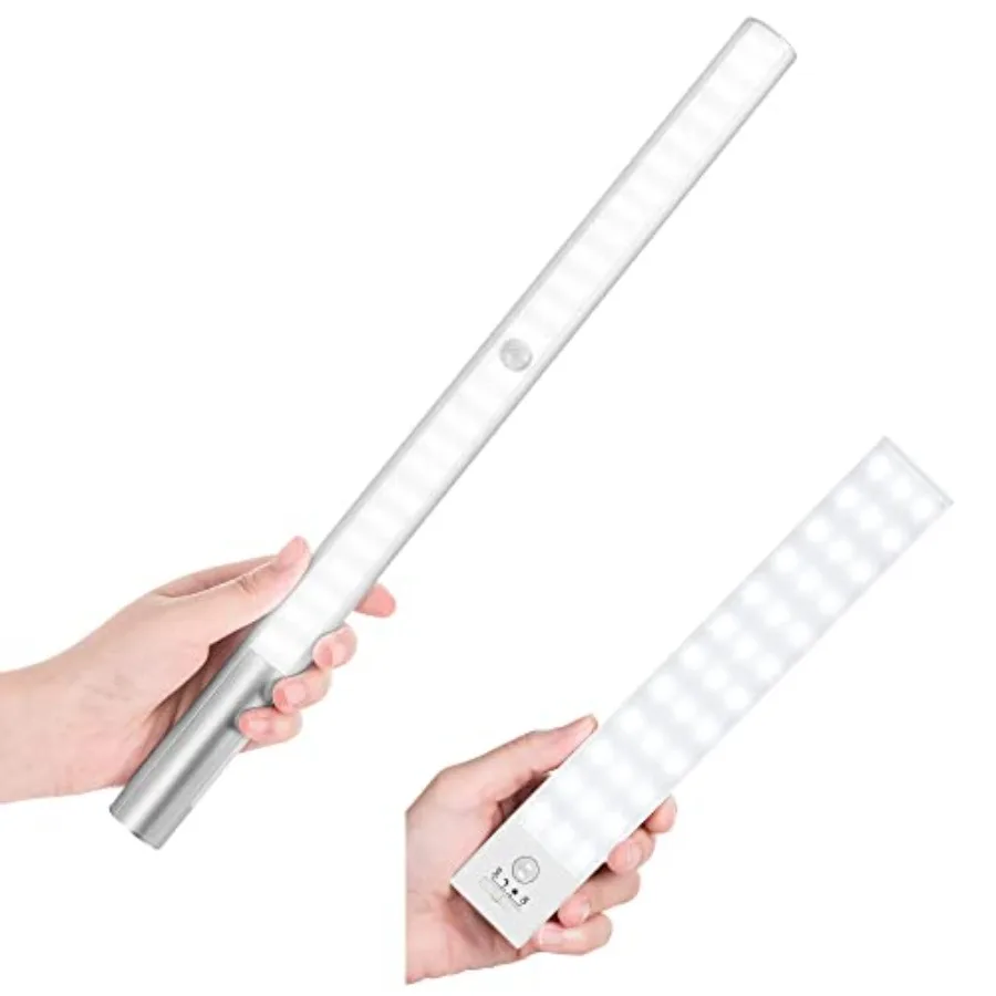 

1 Pack 36 LED Closet Lights + 1 Pack T401 LED Closet Light Battery Operated, Super Bright Wireless Under Cabinet Lighting Motio