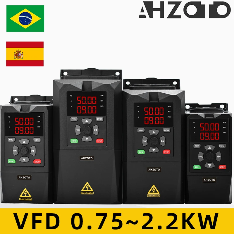 周波数インバーター0.75/1.5/220 kW,単相入力,1/3相出力,vfd,モーター速度コントローラー