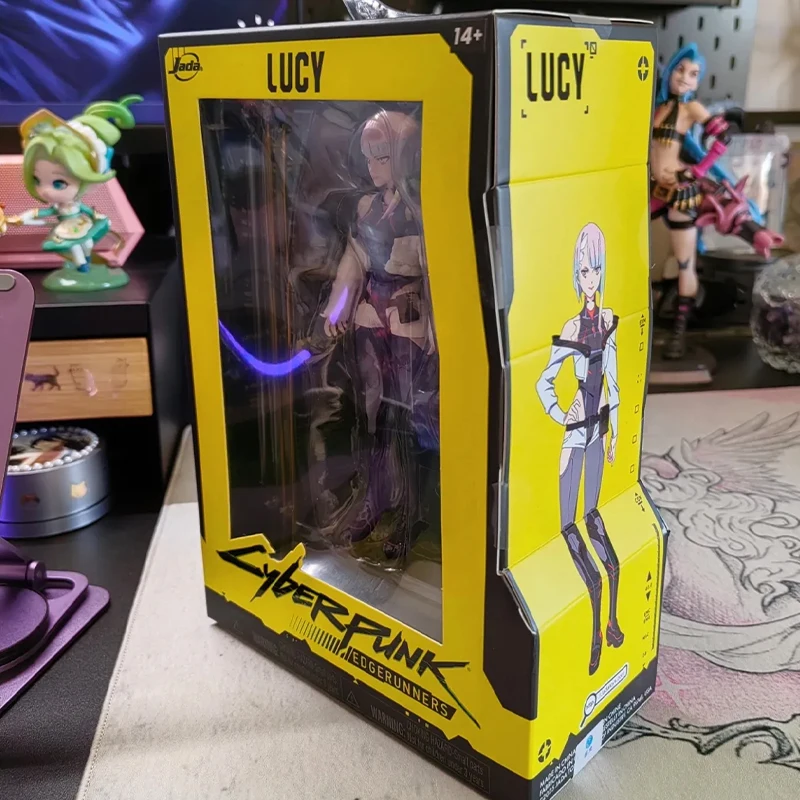 정품 Jada Toys David Lucy Cyberpunk Edgerunners Kushinada 애니메이션 피규어 David Lucy 액션 피규어 인형 장난감 데스크탑 장식