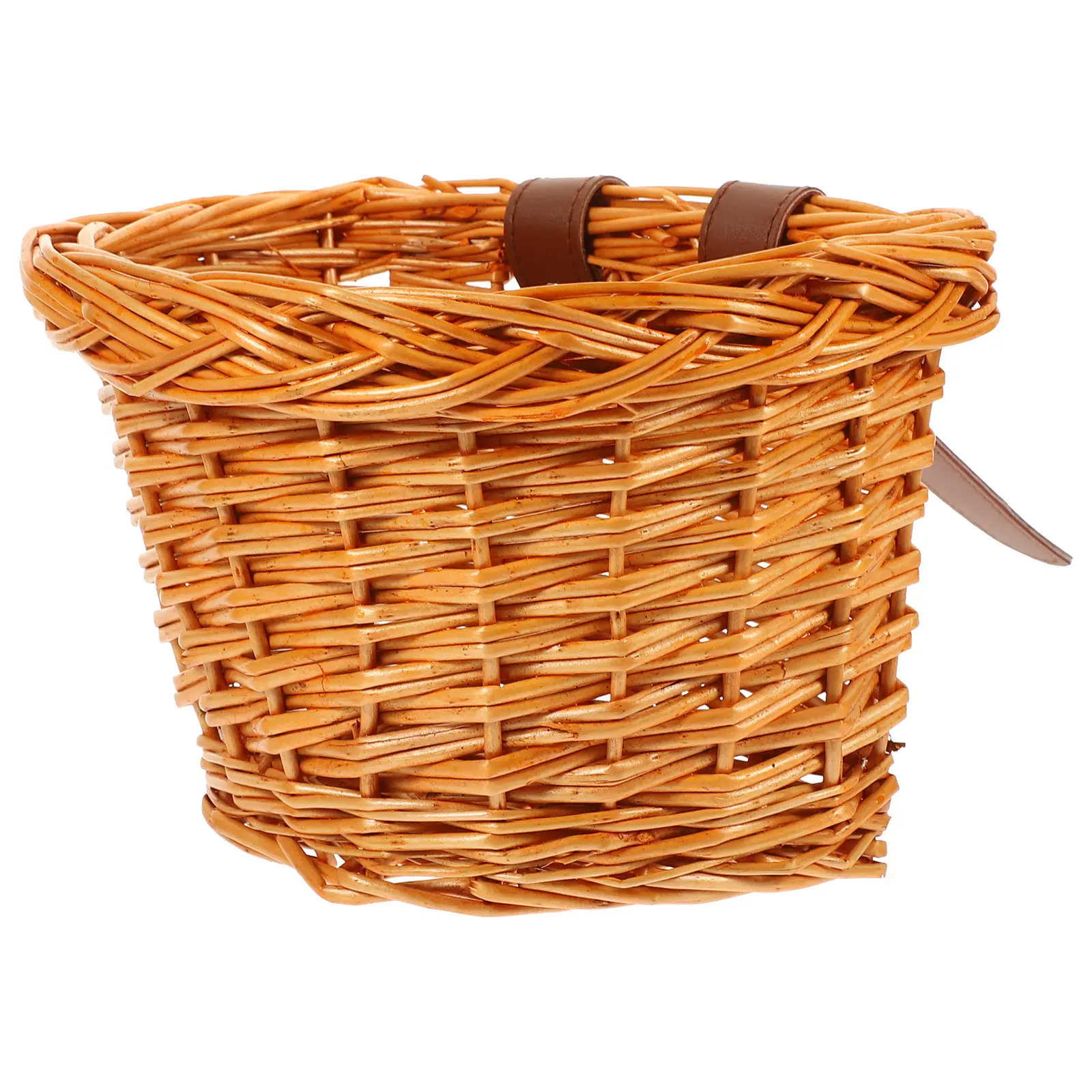 

Small Size Natural Willow Woven Front Handlebar Basket For Bike Detachable Bicycle Storage Container Heavy Duty Wicker