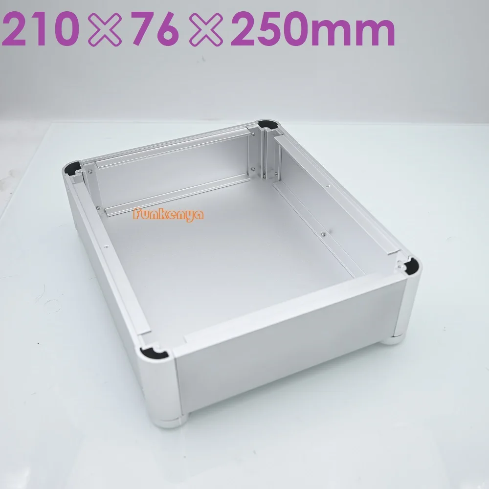 

No Hole Curved Design Sandblasted PSU Chassis DIY DAC Shell Box Decoder Preamp Housing Power Amplifier Supply Case W210 H76 D250