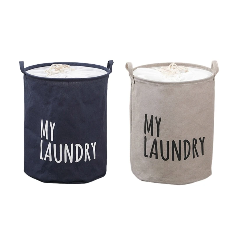 Convenient Laundry Hamper Foldable Drawstring Clothing Basket Clothes