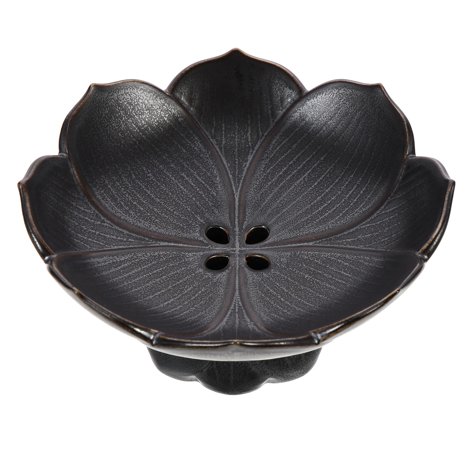 

Footed Lotus Fruit Bowl Ceramic Chinese Style Multipurpose Fruit Plate Dessert Serving Dish Household Food Plate