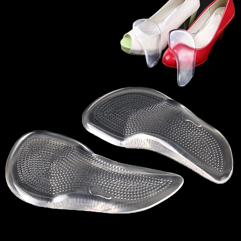 Silicon Gel Insoles for Shoes Woman Men 3/4 Arch Support Orthotics Cushion Pad Flat Foot Orthopedic Insoles