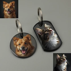 Étiquettes Personnalisées pour Chien et Chat, Gravées pour Chaîne Continent, Photo Personnalisée, Cadeaux Commémoratifs KeepsakeSympathy