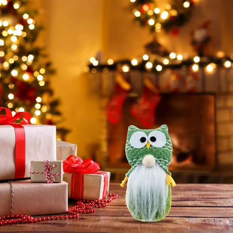 Gnome Doll Ornament Christmas Dolls Plush Gnome Stuffed Animal Owl Christmas Ornaments Long Leg Cloth Plush Toys For Christmas