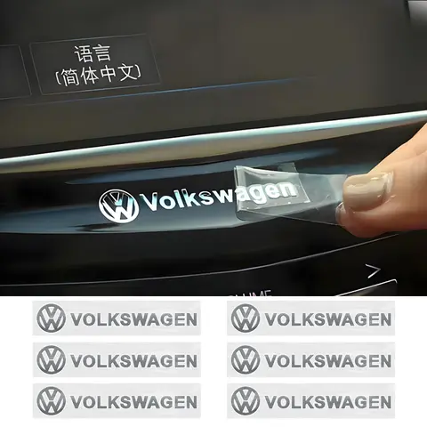 3D Metal Emblem Sticker Car Styling Interior Decoration Decals For Volkswagen GTI R-Line R Polo T5 Golf Passat Scirocco Jetta