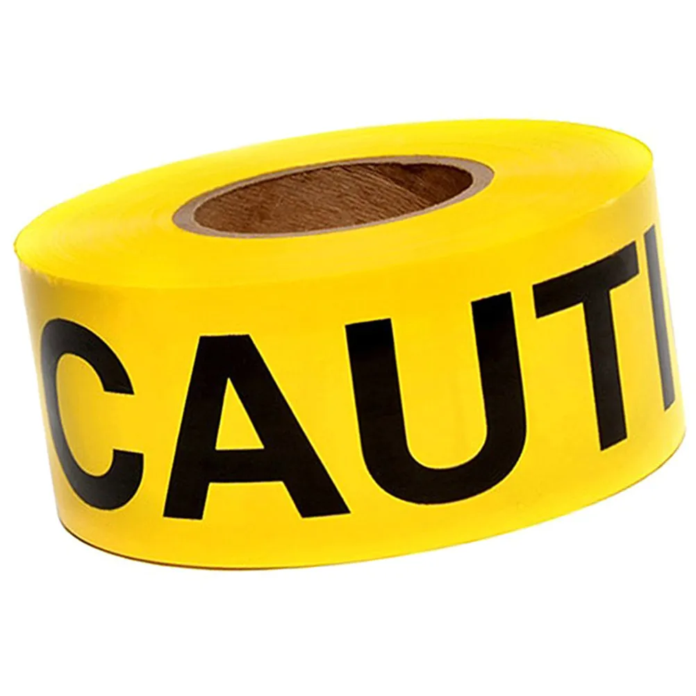 

Ярко-желтая сигнальная лента для Хэллоуина: предупреждающая лента для безопасности, декоративная лента для вечеринок, маркировка для баррикад