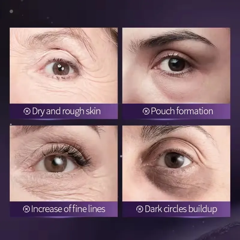 60pcs SADOER Grape Crystal Collagen Eye Mask Anti Dark Circles Under The Eyes Moisturizing Anti-Wrinkles Anti-Aging Eye Patches