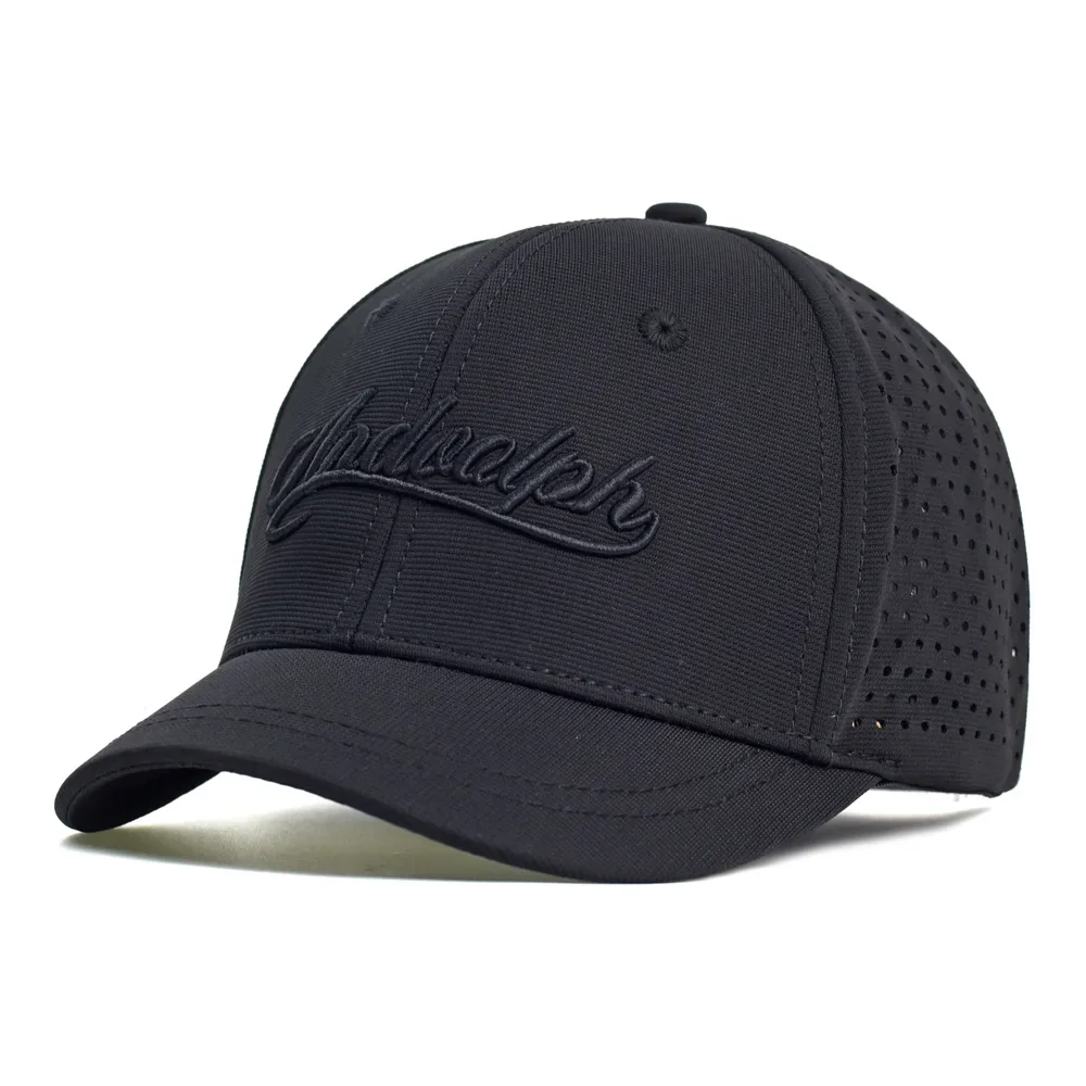 Mesh Short Brim Back Closed Baseball Cap Men Women Breathable Snapback Hats Fitted Dad Hat Adjustable Solid Trucker Style