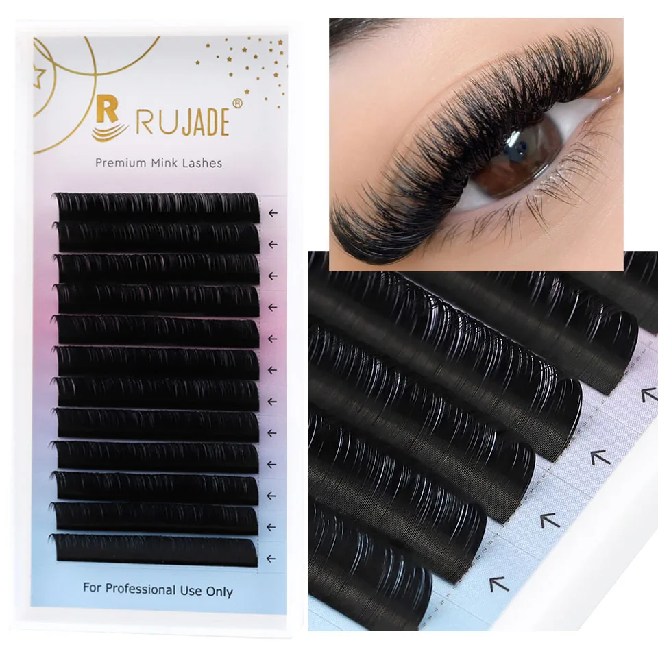 

Lashrujade Individual Eyelash Extensions 5-20mm Premium Faux Mink Lash Extensions Matte Black False Soft Eyelashes For Makeup