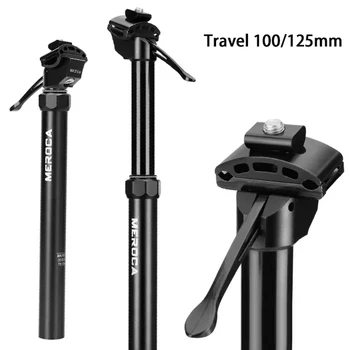 30.9/31.6mm Dropper Seatpost Travel Adjustable Bicycle 100/125mm Manual Hydraulic Telescopic Handle Retractable MTB Cantilever