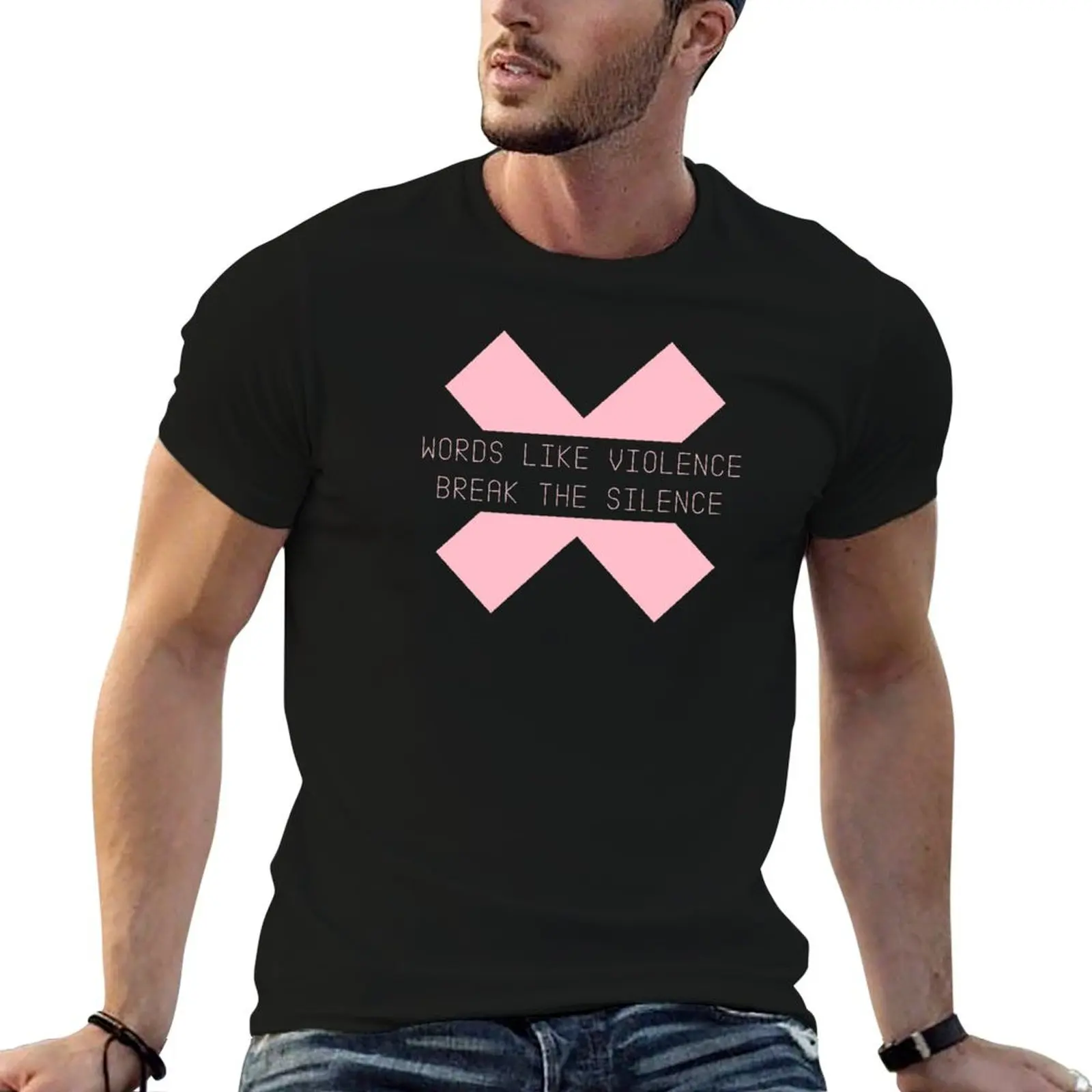 

Enjoy The Silence 2, pink T-Shirt man t shirt graphic t shirts for man graphic vintage T-Shirt