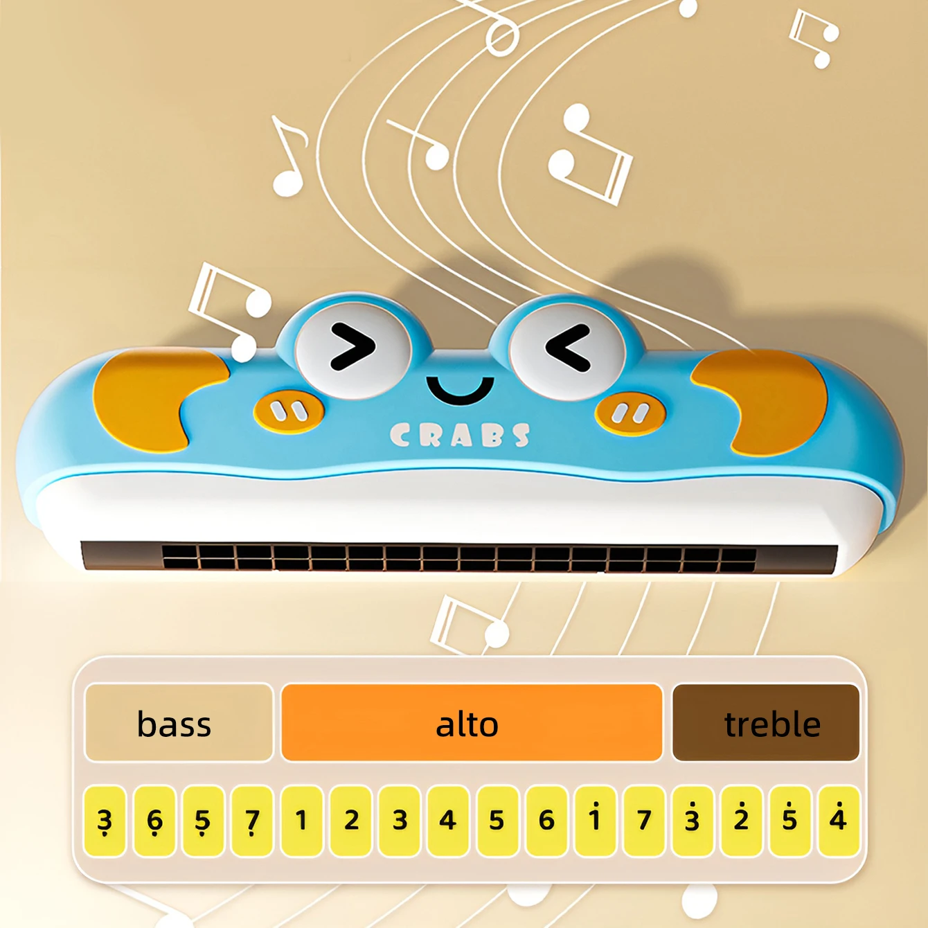 Instrumento musical de gaita infantil que pode ser soprado - gaita de brinquedo de nível iniciante para iniciantes.