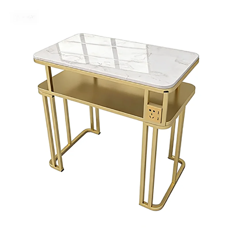 Elegant Modern Nail Desk Simple Design French Classic Nail Desk Aesthetic Premium Table Manucure Professionnelle Salon Furniture