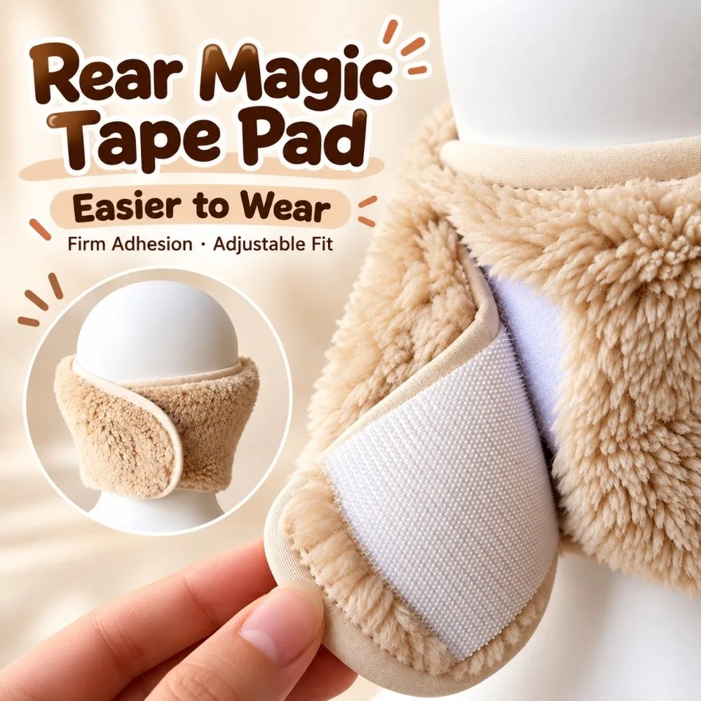 Winter One Piece Warm Face Mask Thickened Fabric Soft Material Face Mask With Ear Covers Built In Ear Covers
