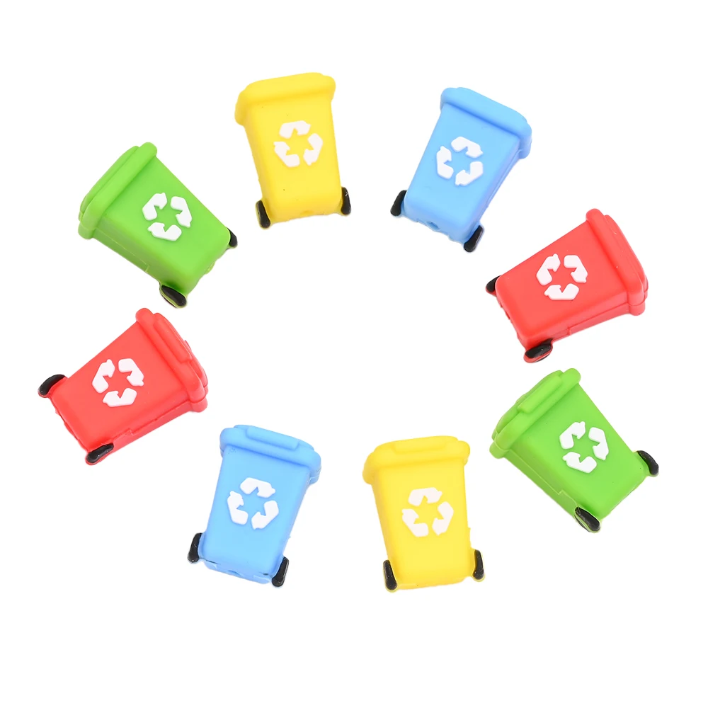 4 шт. силиконовые бусины в форме мусорного бака, мягкие силиконовые бусины для DIY, уникальные цепочки для сосок, аксессуары для браслетов-прорезывателей