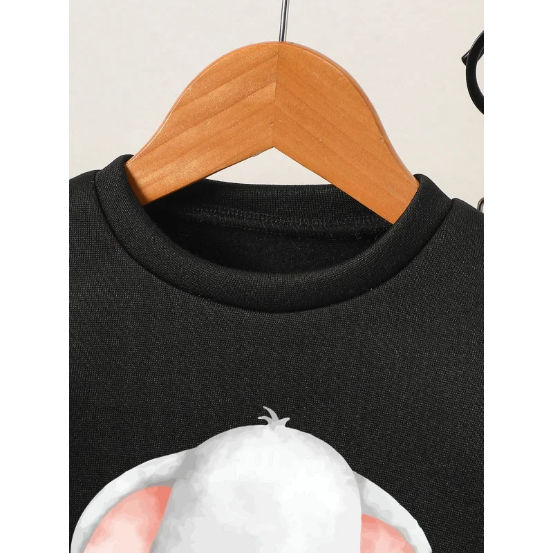 IURNXB طفل أطفال 2 قطعة مجموعة ملابس الأطفال كم طويل السراويل العليا الكرتون الفيل وتتسابق 1-6Y ربيع الخريف Sweatsuits #3