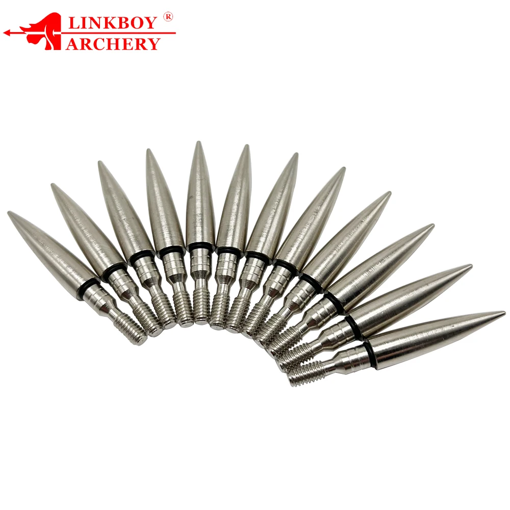 12Pcs Linkboy Archery Broadheads 75/125 Grain Arrow Field Points Screw-In Arrowheads Target Practice Bow Hunting view 2
