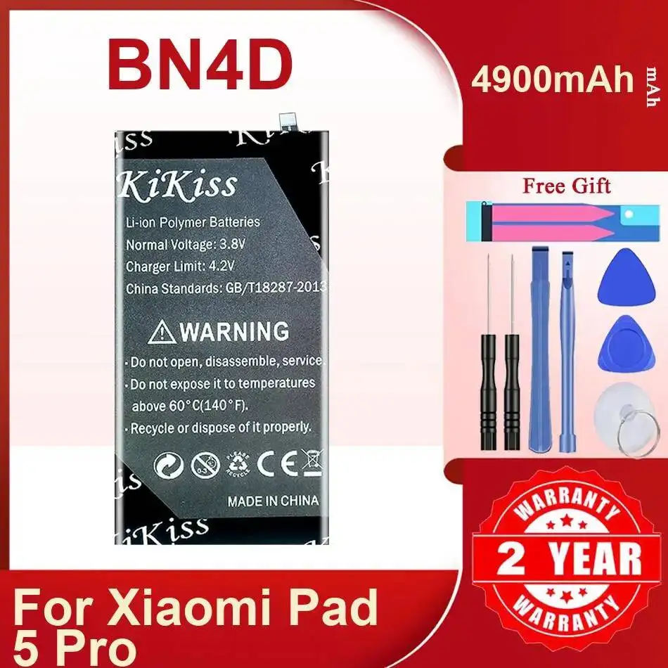 

Аккумулятор для Xiaomi Pad 4 Plus, Pad 5, Pad 5 Pro, Pad 6 Pro, Pad 4, Pad 5 Pro 12.4 дюйма, Pad 6, 23043RP34C, BN80, BN4, EBN4D, BP4M, BN60, BM5K