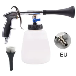 Pneumatic Tornado Car Interior Cleaning Gun Cyclone Dust Blower for Auto Detailing Handheld High Pressure Air Duster with Brush