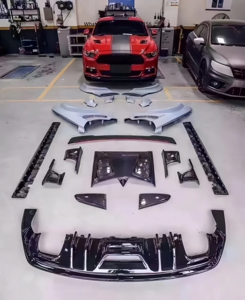 Kits de Carrocería para Tuning, Kits Aerodinámicos Anchos para Ford Mustang, Kits de Estilización para Mustang GT, 2015-2017