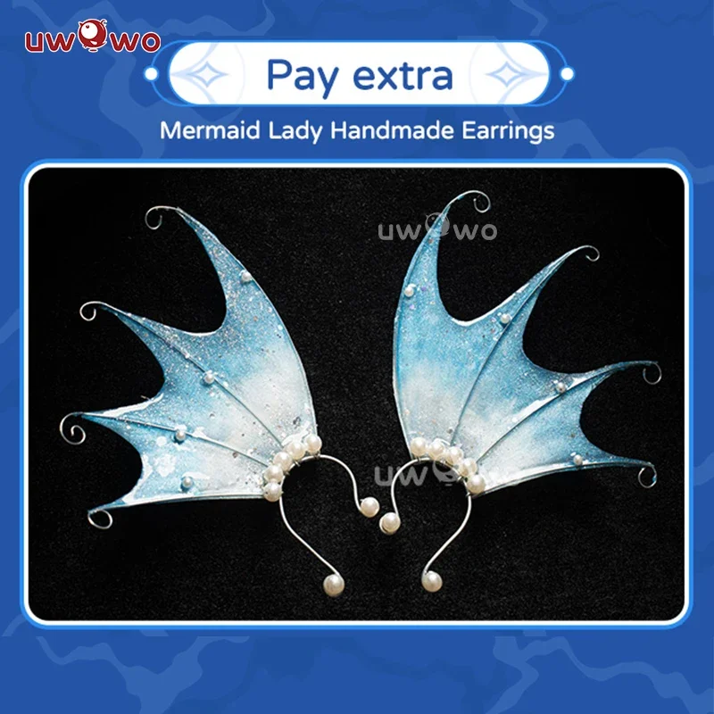 Focalors Cosplay Genshin Impact Furina Focalors Gaun Peri Terinspirasi Putri Duyung Kostum Cosplay Karnaval Halloween