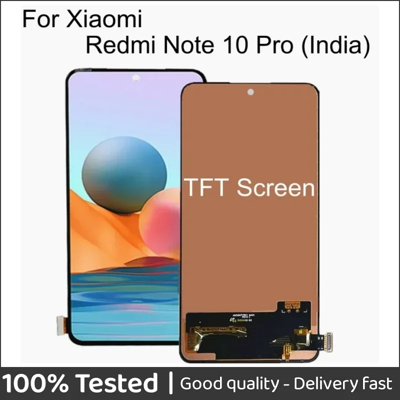 6.67 "TFT LCD Per Xiaomi Redmi Nota 10 Pro (India) Display LCD Touch Screen Digitizer Sostituzione Per Realme M2101K6P