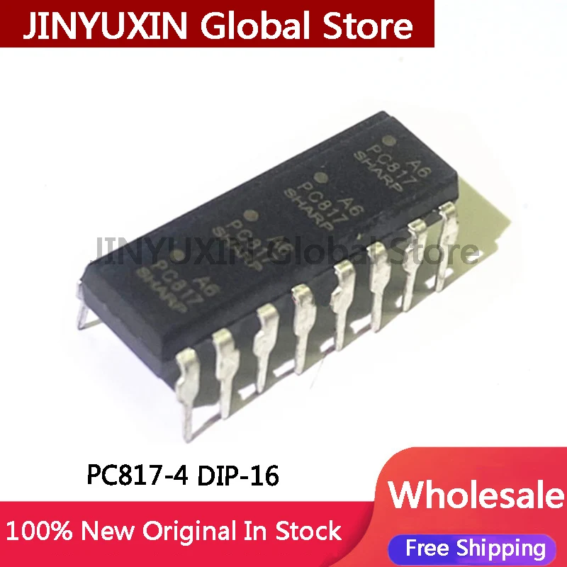 10Pcs PC817 PC817-4 DIP-16 Optocoupler Chip IC In Stock Wholesale