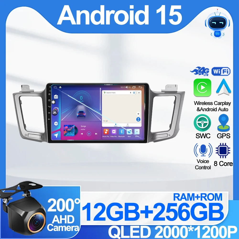 

Автомобильный радиоприемник для Toyota RAV4 RAV 4 XA40 2012-2019 Carplay Android Авто головное устройство Автомобильный стерео мультимедийный плеер DSP QLED Экран 2 Din