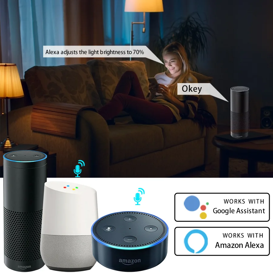 Alice-Lâmpada LED inteligente para casa, lâmpada inteligente E27, 15W, Wi-Fi, RGB, Alexa, Tuya, estação Yandex, controle de voz, regulável, 220V,