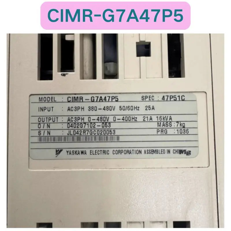 Used CIMR-G7A47P5 Frequency Converter Functional test OK Fast delivery