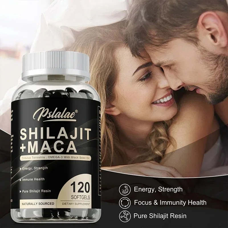 

Shilajit + Maca Capsules - Improves Muscle Mass, Endurance Production and The Immune System, Increases Size