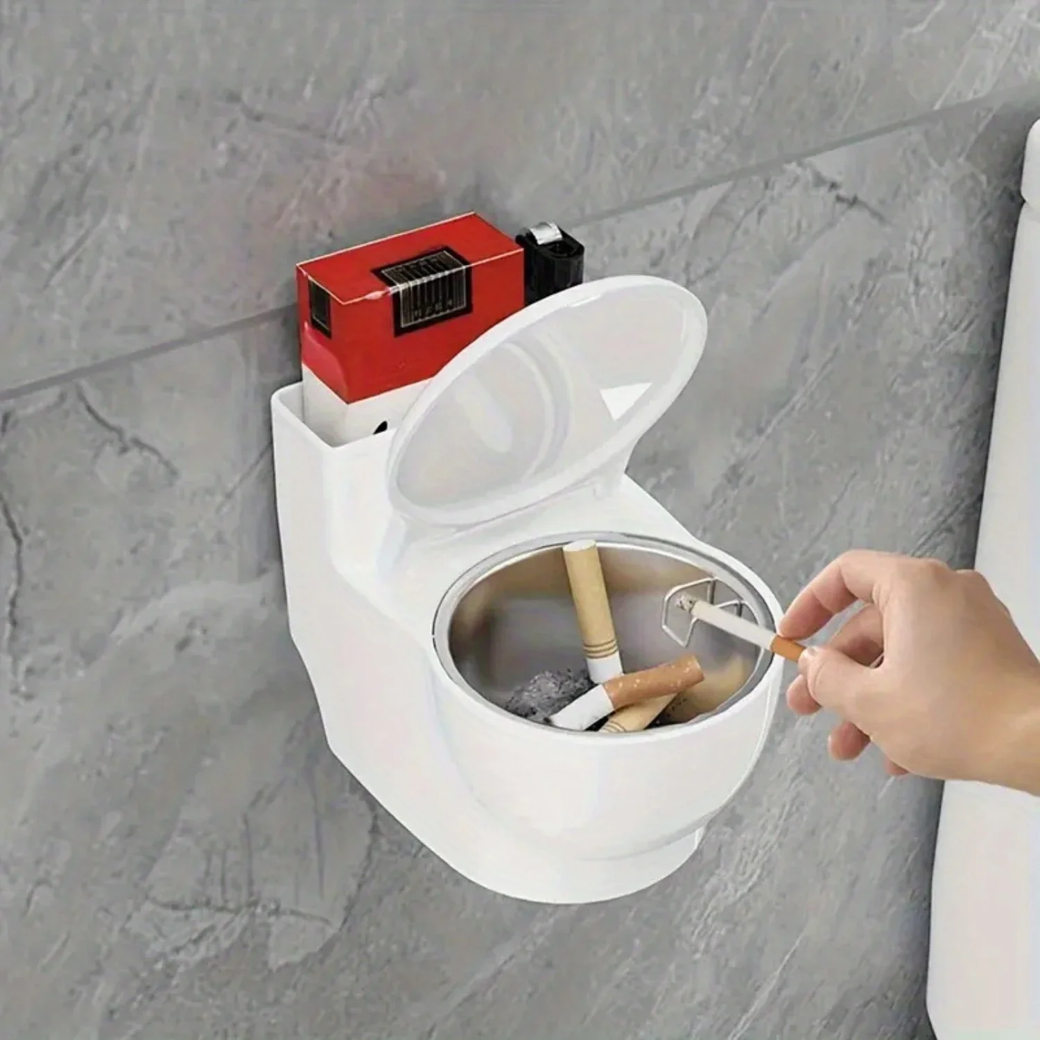 

New Chinese-style Ashtray Creative Gift Toilet Wall-mounted Ashtray with Lid Home Accessories Cigar Ashtray