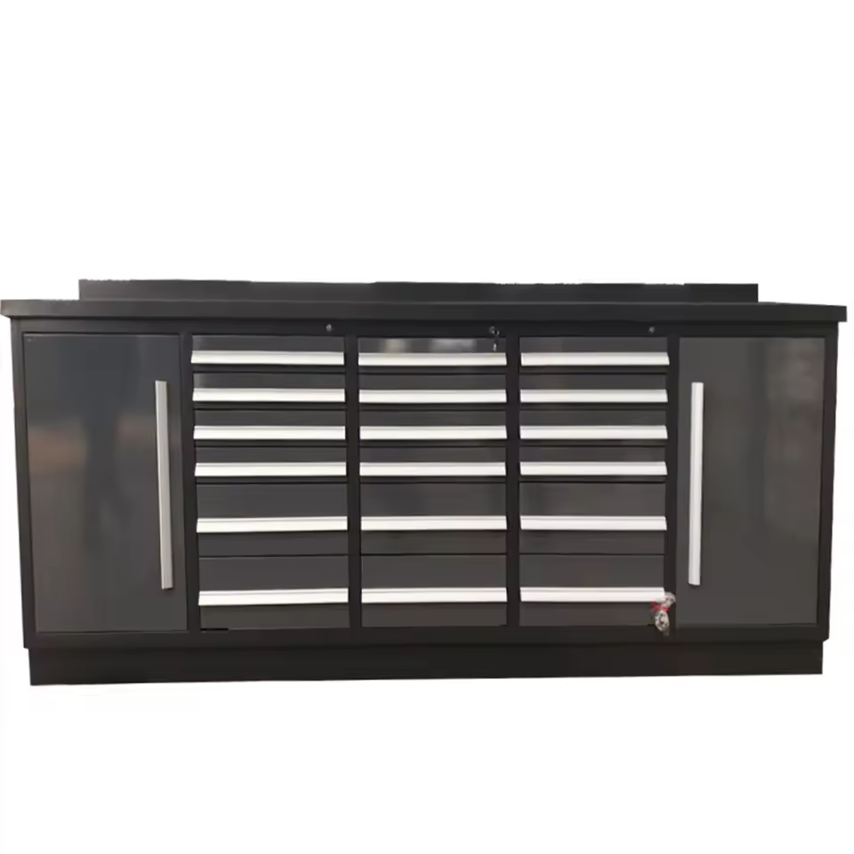 7ft Heavy-Duty Garage Workbench Cabinet with 18 Drawers image