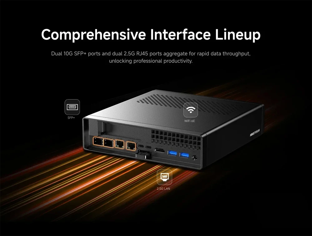 MINISFORUM MS-A2 Gamer Mini PC AMD Ryzen 9 9955HX/7945HX 64 ГБ DDR5 4 ТБ 2*10G SFP+ Windows11 Рабочая станция Офисный/домашний компьютер