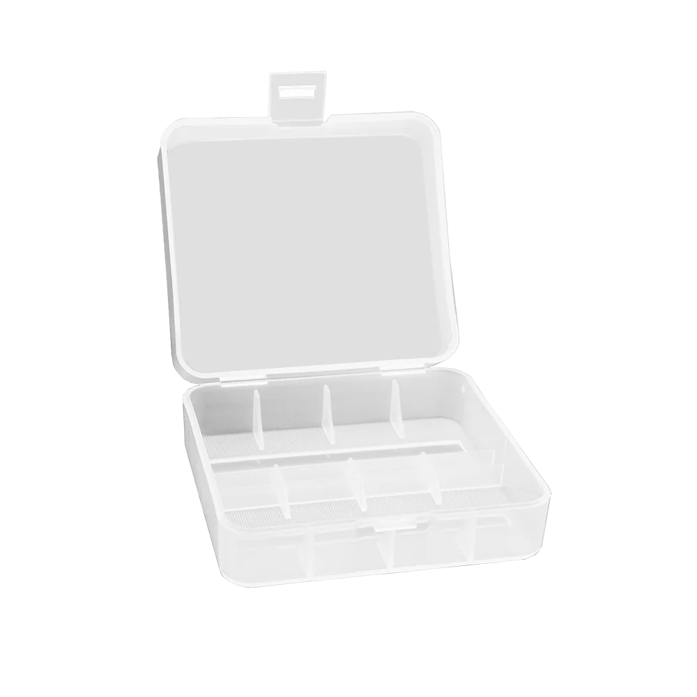 Caixa de armazenamento de bateria de plástico rígido transparente portátil caso de armazenamento de baterias duráveis apto para 2x26650 bateria