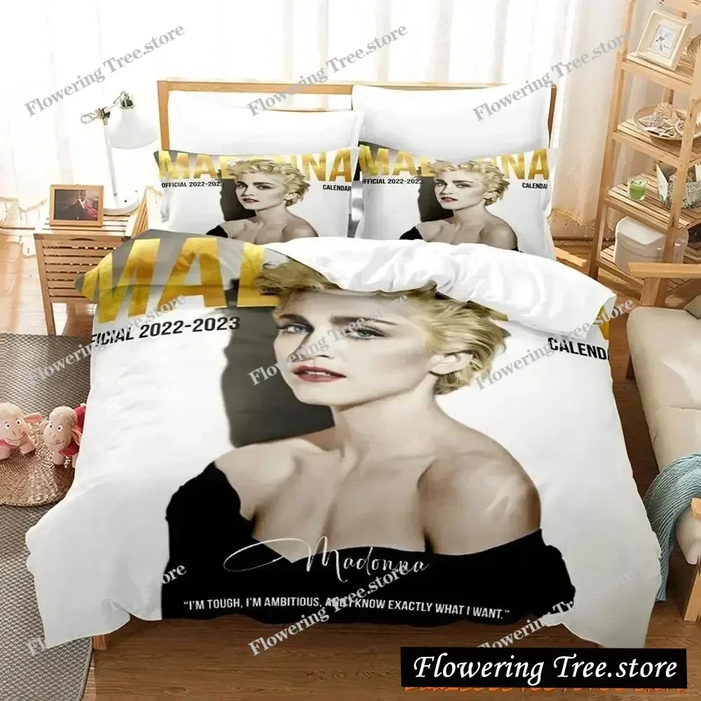

Singer Madonna Bedding Set Single Twin Full Queen King Size Bed Set Adult Kid Bedroom Duvetcover Sets 3D Print Bed Sheet Set