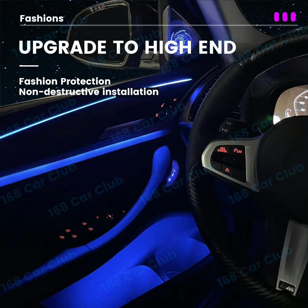 11 Colour Ambient Lights For BMW New X3 IX3 X4 G01 G02 Car LED Speaker Cover Midrange Tweeter HiFi Music Stereo Horn Decorate