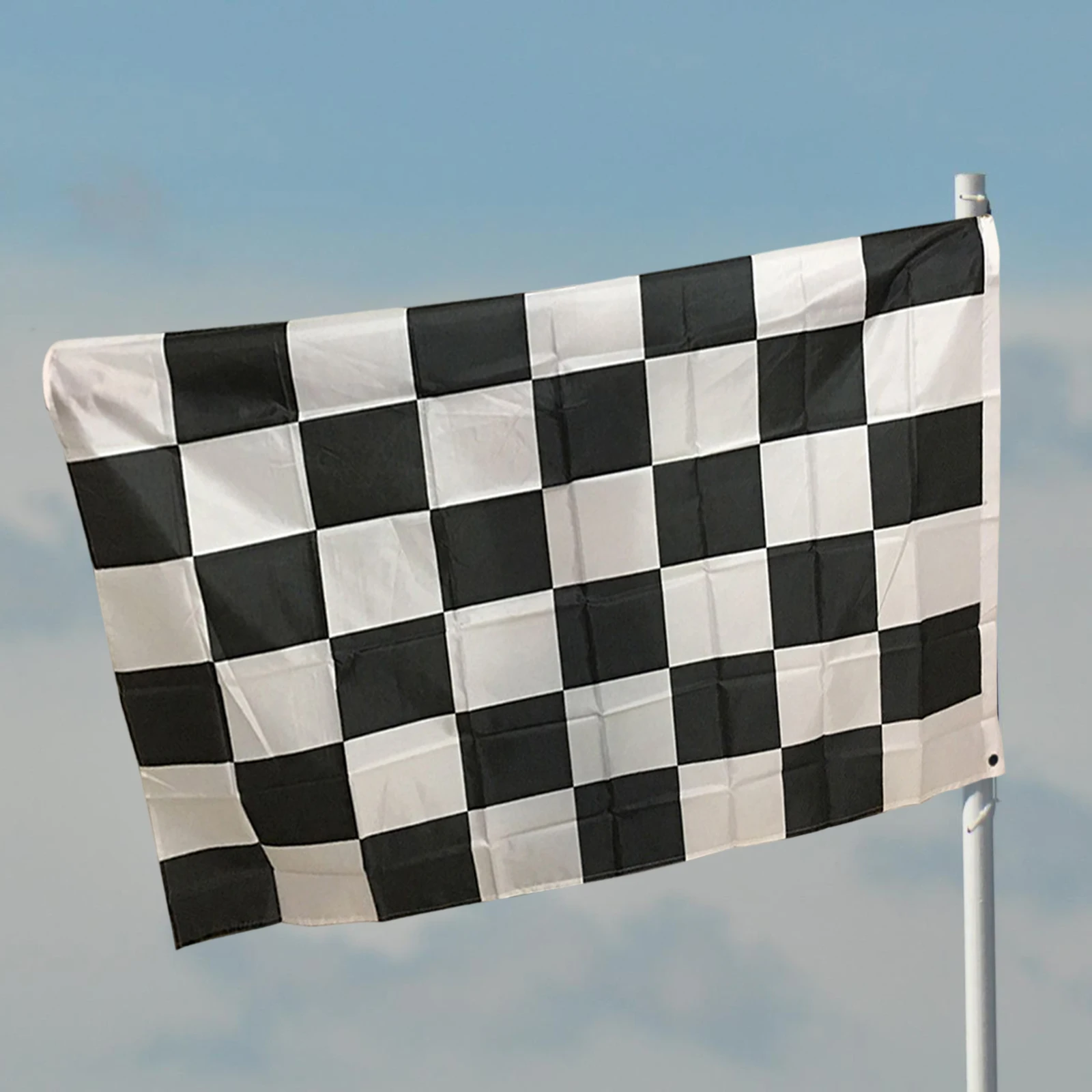 Red and White Check Flag with Grommets Checkered Racing Flags for Motor Racing Events Decorations Outdoor Activities Party