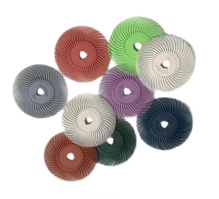 20PCS Set 75MM Radial Bristle Polishing Wheel Spiral Abrasive Cleaning Finishing Discs for Rotary Tools