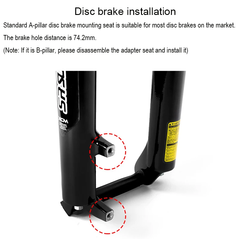 Suntour Front Fork XCM 26/27.5/29in Suspension Lock Shock Stroke 50/65/80/100mm Shoulder Wire Spring Bicycle Disc