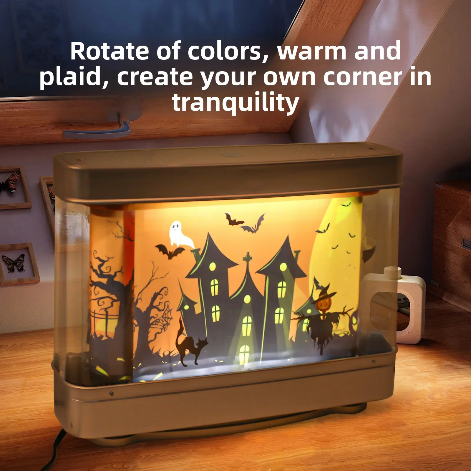 

Halloween Ghost Night Light Bedrooms Ghost Decorative Fake Aquarium Decorative Halloween Lamp Gift for Kids