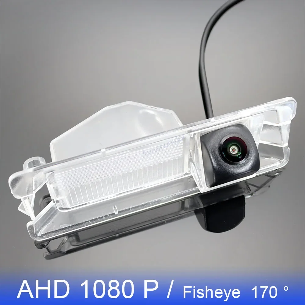 AHD-cámara de visión trasera para vehículo, dispositivo de 1080P, 170 °, ojo de pez, HD Visión Nocturna, para Nissan Micra C + C Coupe K12 K13, 2002 ~ 2015