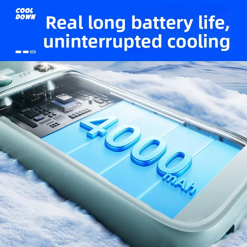 Digital display handheld small fan, semiconductor cold compress, long battery life, tabletop folding, outdoor tabletop fan