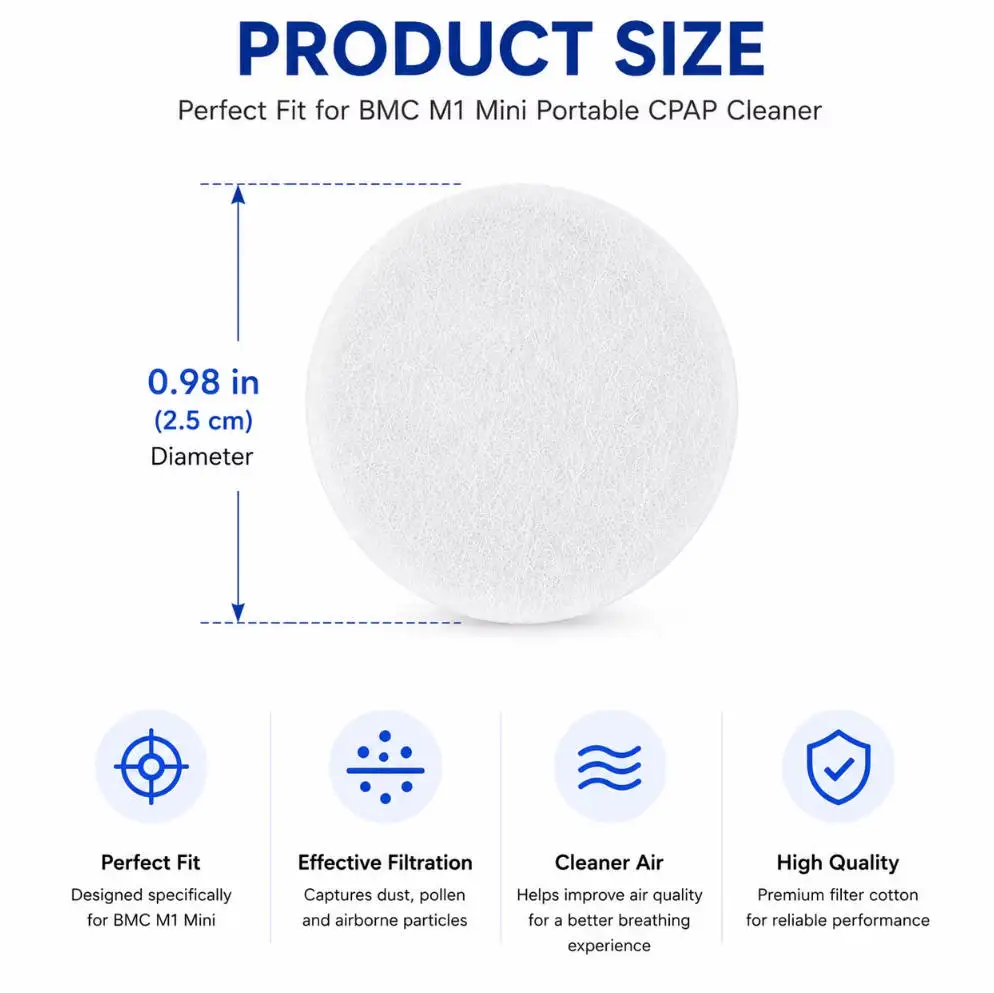 BMC Filters Air Sponge for M1 Mini CPAP AutoCPAP BiPAP Machine - Aseptic Independent Packaging - Safe for Respiratory Health view 2