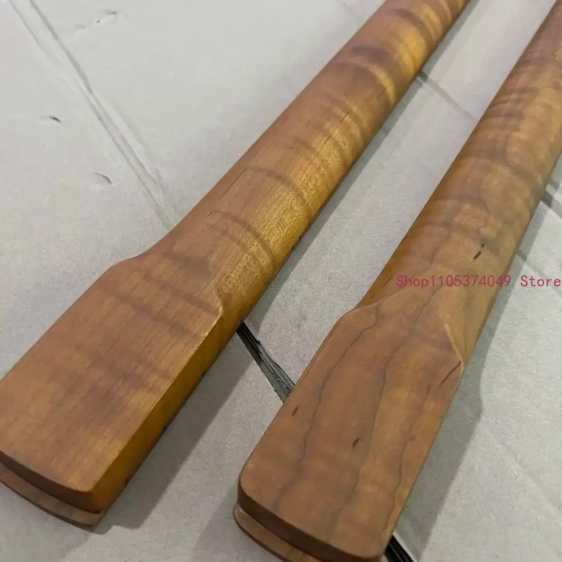 Flame Maple ST-Style Guitar Neck Roasted Maple Fretboard 22 Frets Matte Finish for Custom Guitar Building