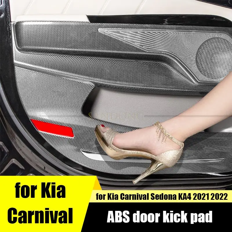 

for Kia Carnival Sedona KA4 2021 2022 door interior protection ABS kick pad protection decoration car interior decoration