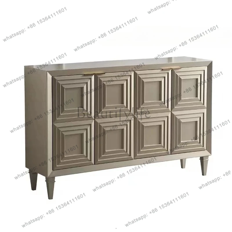 

LXAmerican light luxury door cabinet simple modern living room home decoration home solid wood dining side retro storage